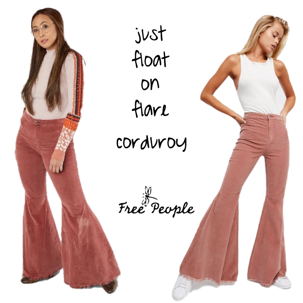 Just Float On Flare Corduroy  Free People Size 32